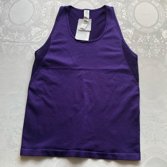 Fabletics Serenity Seamless Purple Open-Mesh Tank-Top Women’s Size XL NWT Shirt - Picture 16 of 16